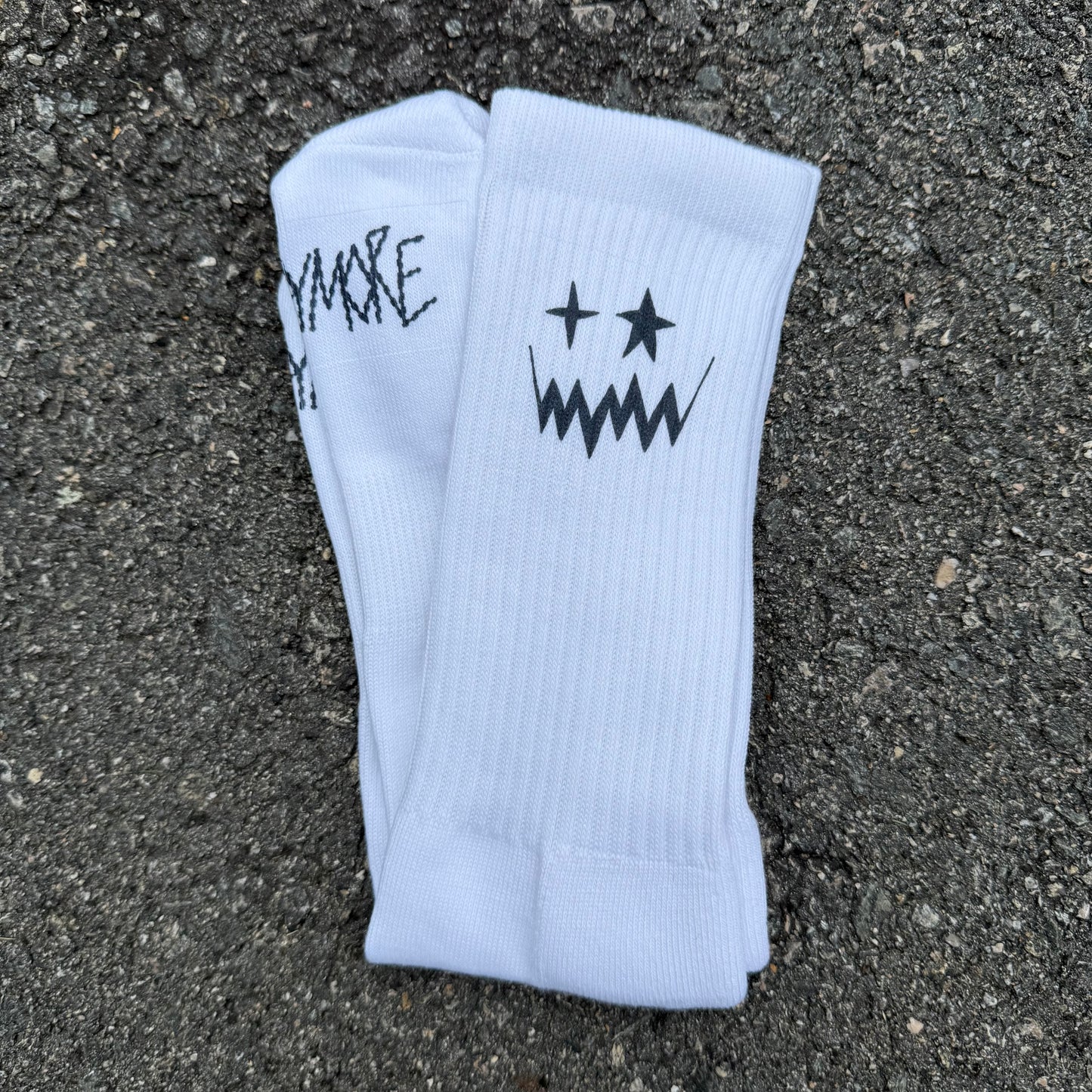 Star Face Socks (White)