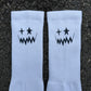 Star Face Socks (White)
